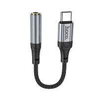 Аудио переходник для наушников HOCO LS36 с Type-C USB-C на Jack 3.5 12см черный