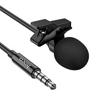 Микрофон петличный jack 3.5 HOCO L14 2м черный