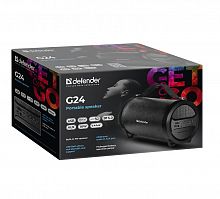 Колонка DEFENDER G24 BT Блютуз, 10Вт, FM/microSD/USB/AUX 1500mAh черная
