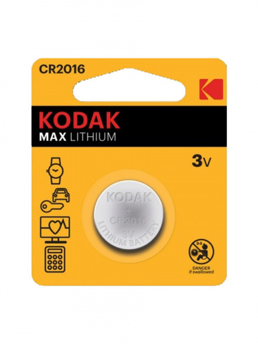 Батарейка Kodak литиевая CR2016-5BL Max Lithium Батарейка Kodak литиевая CR2016-5BL Max Lithium