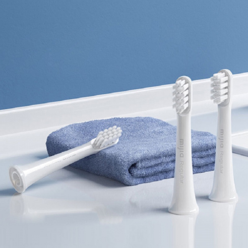Сменные насадки для зубной щетки Xiaomi Mi Electric Toothbrush T100 белая 3шт белая щетина фото 2 Сменные насадки для зубной щетки Xiaomi Mi Electric Toothbrush T100 белая 3шт белая щетина фото 2