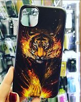 Чехол накладка для Realme C21 Gresso Тигр 1 силикон черный
