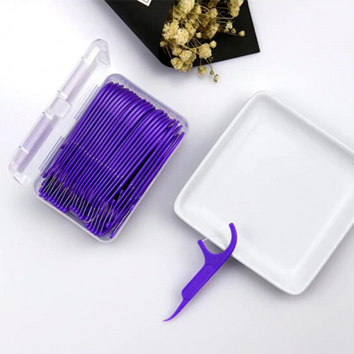 Зубная нить ми сяоми ксиоми Dental Floss Pick 50шт фиолетовая фото 4 Зубная нить ми сяоми ксиоми Dental Floss Pick 50шт фиолетовая фото 4
