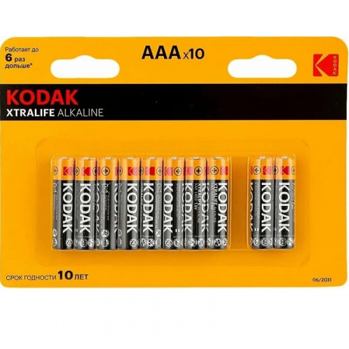 Батарейка Kodak алкалиновая LR03-8+2BL XTRALIFE Alkaline Батарейка Kodak алкалиновая LR03-8+2BL XTRALIFE Alkaline