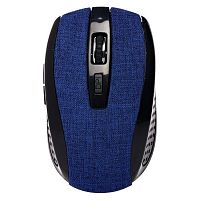 Мышь беспроводная Qumo Denim M44 6 кнопок ткань синяя