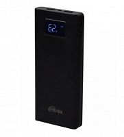 Внешний аккумулятор повербанк Power bank Ritmix RPB-15001P 15000mAh черный