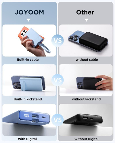 Внешний аккумулятор повербанк Power bank Joyroom JR-PBM01 10000mAh PD 20W с магнитом для magsafe зеленый фото 5 Внешний аккумулятор повербанк Power bank Joyroom JR-PBM01 10000mAh PD 20W с магнитом для magsafe зеленый фото 5