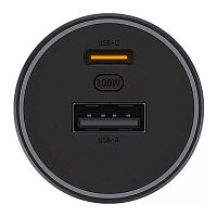 Автомобильное зарядное устройство + кабель Type-C to Type-C Xiaomi MI Car charger 1A1C USB 2A + Type-C 100W черная