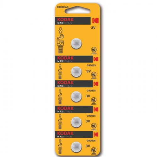 Батарейка Kodak литиевая CR2025-5BL Max Lithium Батарейка Kodak литиевая CR2025-5BL Max Lithium