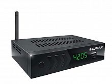 Цифровая приставка LUMAX DV4205HD DVB-T2,DVB-C, Wi-Fi адаптер встроенный+пульт ДУ обучаемый премиум