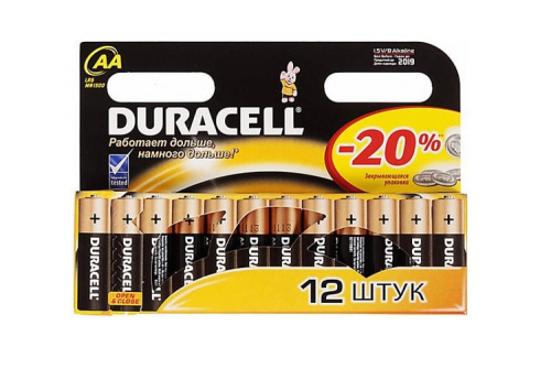 Батарейка Duracell алкалиновая LR6-12BL Basic Батарейка Duracell алкалиновая LR6-12BL Basic