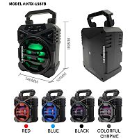 Колонка KTX-1587B LED BT/microSD/USB/FM 500mAh colorful chrome