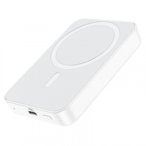 Внешний аккумулятор повербанк Power bank Borofone BJ25 8000mAh с беспроводной зарядкой белый Внешний аккумулятор повербанк Power bank Borofone BJ25 8000mAh с беспроводной зарядкой белый