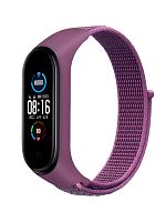 Ремешок для Mi Band 5/Mi Band 6 Red Line нейлоновый сиреневый