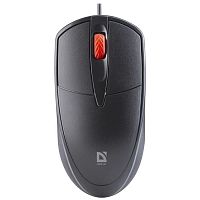 Мышь проводная DEFENDER Icon MB-057 черный,3 кнопки,1000 dpi бесшумная