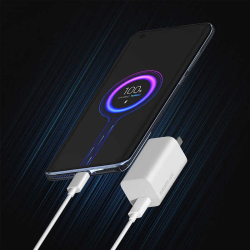 Сетевое зарядное устройство XIAOMI Mi 65W Fast Charger whith GaN Tech белое AD65GEU RU фото 4