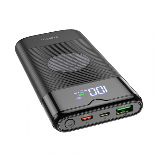 Внешний аккумулятор повербанк Power bank HOCO J63 10000mAh PD 20W + QC3.0 с беспроводной зарядкой белый фото 11