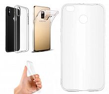 Чехол накладка для Samsung A10/A105 силикон тонкий прозрачная