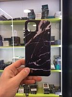Чехол накладка для Realme C11 Gresso Мрамор черный силикон черный