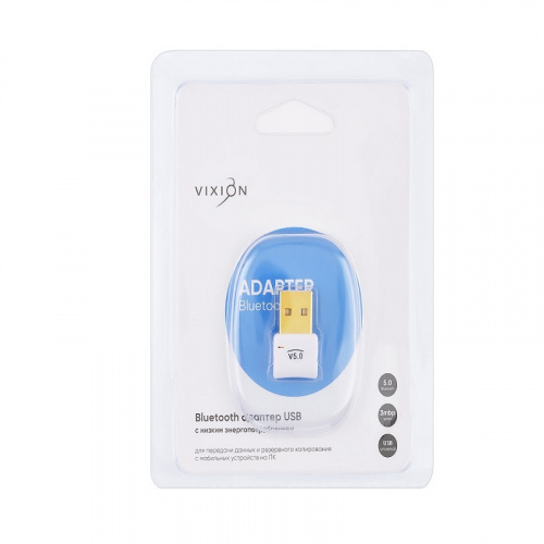 USB Блютуз bluetooth адаптер ресивер VIXION белый фото 3