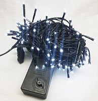 Гирлянда светодиодная Britex 7 м, провод черный, 220V, 8 режимов, белая