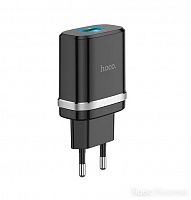 Сетевое зарядное устройство Адаптер Блок питания HOCO C12Q USB QC3.0 18W черное
