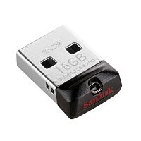 Флеш-накопитель Sandisk Cruzer Fit CZ33 Black 32Gb без колпачка