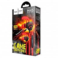 Наушники Hoco M45 игровые с микрофоном черно-красные