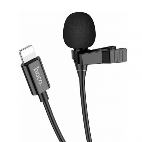 Микрофон петличный Lightning HOCO L14 2м черный Микрофон петличный Lightning HOCO L14 2м черный
