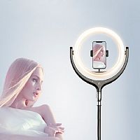 Кольцевая светодиодная LED лампа 30/26см со штативом Remax RL-LT13 черная