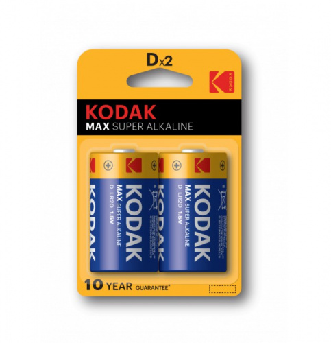 Батарейка Kodak алкалиновая LR20-2BL Max Super Alkaline Батарейка Kodak алкалиновая LR20-2BL Max Super Alkaline