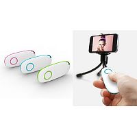 BT Блютуз пульт для селфи Noosy BR-01 розовый