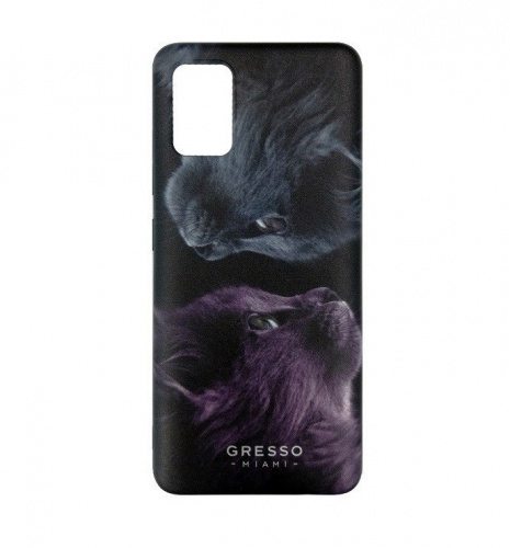 Чехол накладка для Realme C11 Gresso Пушистики-принт 1 силикон черный Чехол накладка для Realme C11 Gresso Пушистики-принт 1 силикон черный