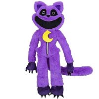 Мягкая игрушка Улыбающиеся твари Кот сиреневая 35см