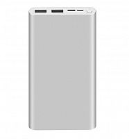 Внешний аккумулятор повербанк Xiaomi Mi Power Bank 3 10000mAh 18W Global с функцией быстрой зарядки серебро