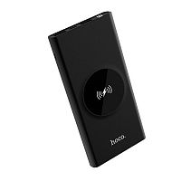 Внешний аккумулятор повербанк Power bank HOCO J37 10000mAh с беспроводной зарядкой черный