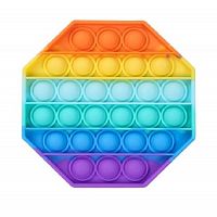 Антистресс пупырка Pop It многогранник 12,5х1,5см желто-розовый
