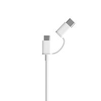 Кабель для зарядки 2 в 1 Micro USB/Type-C USB XIAOMI 30см белый RU