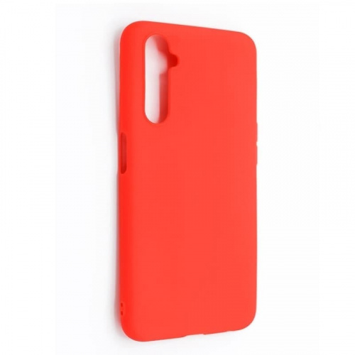 Чехол накладка для Realme 6 soft силикон красный