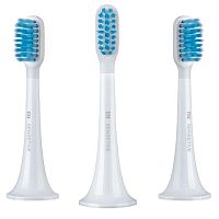 Сменные насадки для зубной щетки XIAOMI Mi Electric Toothbrush T300/T500 белая 3шт синяя щетина RU