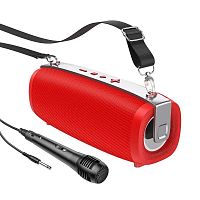 Колонка HOCO BS55 Gallant outdoor BT Блютуз с микрофоном караоке красная 1500mAh