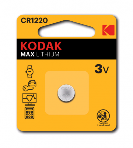 Батарейка Kodak литиевая CR1220-1BL Max Lithium Батарейка Kodak литиевая CR1220-1BL Max Lithium