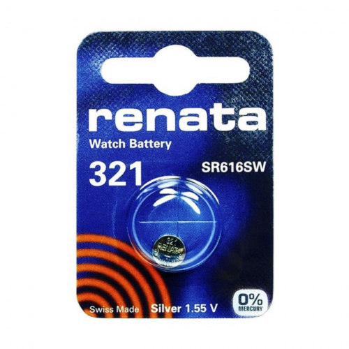 Батарейка Renata R321 SR616 серебряно-цинковая часовая Батарейка Renata R321 SR616 серебряно-цинковая часовая