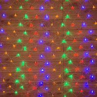 Гирлянда Сеть 1,5х1,5 м, прозрачный ПВХ, 96 LED мультиколор NEON-NIGHT 215-109