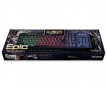 Клавиатура проводная Qumo Epic K42 104 клавиши, радужная подсветка, плетеный кабель, фильтр