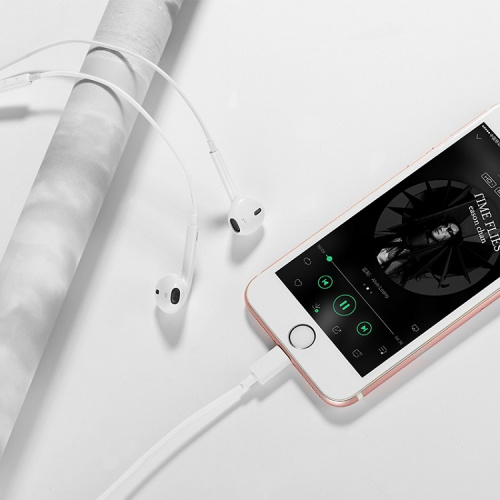 Наушники разъем Lightning для iP Hoco L7 белые фото 2 Наушники разъем Lightning для iP Hoco L7 белые фото 2