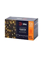 Гирлянда Эра ENIN-10B LED Нить 10м, теплый свет 8 режимов, 100 LED, IP20 220V