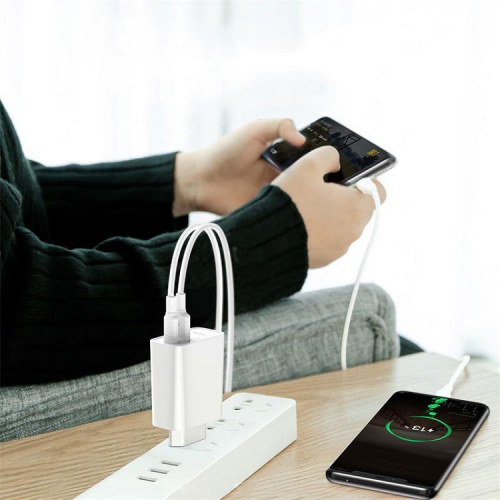 Сетевое зарядное устройство Адаптер Блок питания Baseus Speed PD 30W+QC3.0 Type-C USB-C+USB белое CCFS-C02 фото 4