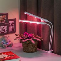 Фито светильник на прищепке для выращивания рассады и зелени ЭРА FITO-20W-ALED