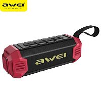 Колонка Awei Y280 BT Блютуз влагозащищенная черная с красным 4000mAh